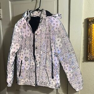 Reflective Holographic puffer jacket Boohoo Man size M warm